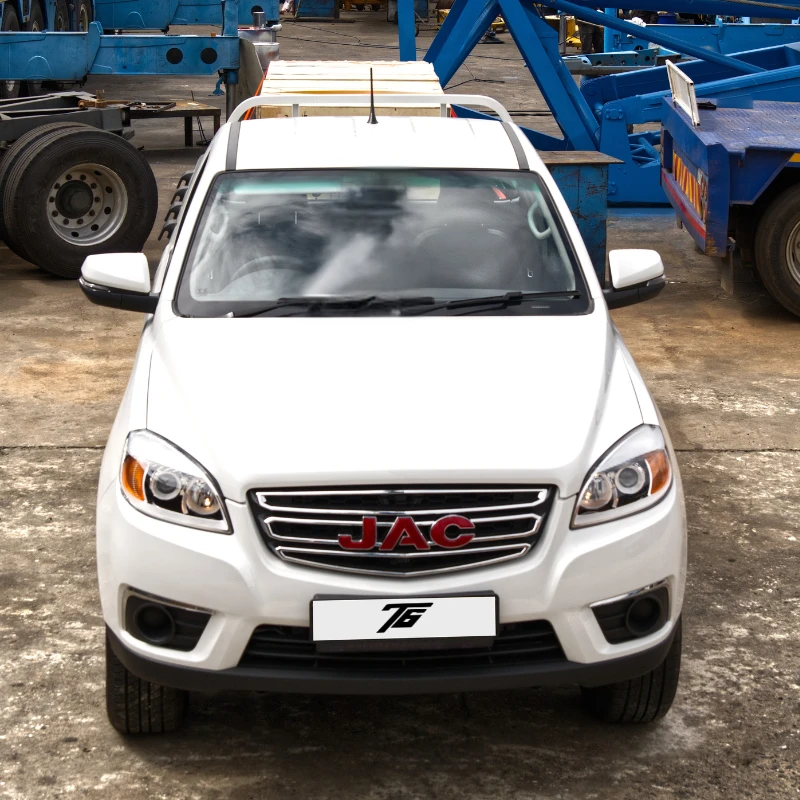JAC T6 — front three-quarter at the workshop